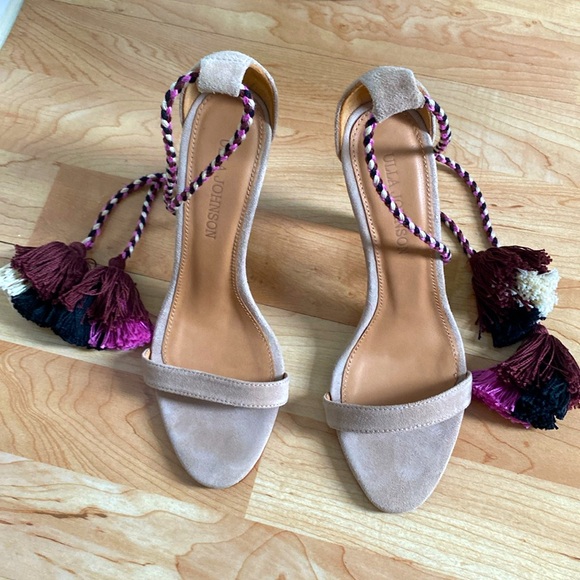 Ulla Johnson Reina Tassel Sandals Stiletto Heels - Picture 3 of 5